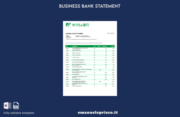 stile verificato organizzazione Japan Post Bank che controlla l'estratto conto m